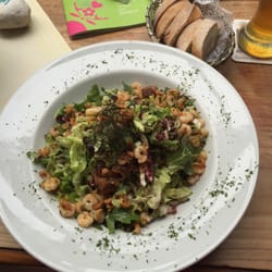 Voigts Sylt Alte Backstube - Crab salad, nice plate.