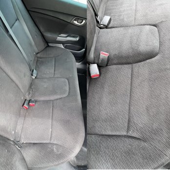Salas Mobile Detailing  - Before and after on Civic back seats - Car Wash Near Me