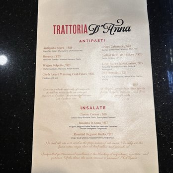 Trattoria D' Anna - Menu - Italian Near Me - Dunedin, Florida Trattoria D' Anna - Menu - Italian Near Me - Dunedin, Florida