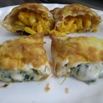 Mama's Empanadas - baked wheat empanadas ($1.85 each with tax included): mac and cheese & spinach and cheese - Empanadas Near Me - Elmhurst, New York