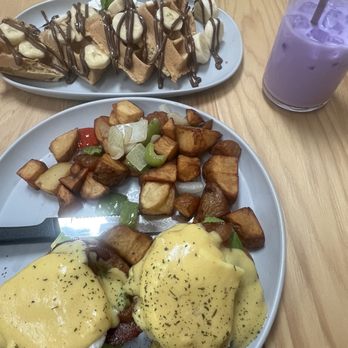 The Breeze Cafe - California benedict, monkey waffle, iced ube - Breakfast & Brunch Near Me - Newark, California The Breeze Cafe - California benedict, monkey waffle, iced ube - Breakfast & Brunch Near Me - Newark, California
