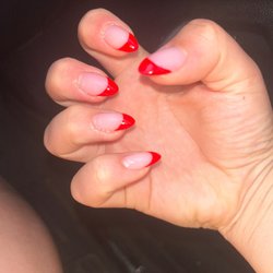 Custom red french acrylic