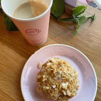 Brammibal's Donuts - Oat Milk Cappuccino, Bienenstich Donut - Donuts Near Me - Berlin, BE