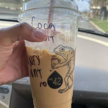 Mile 42 Coffee - lg iced honeynut latte w/ oatmilk (: - Coffee & Tea Near Me - Loveland, Ohio Mile 42 Coffee - lg iced honeynut latte w/ oatmilk (: - Coffee & Tea Near Me - Loveland, Ohio