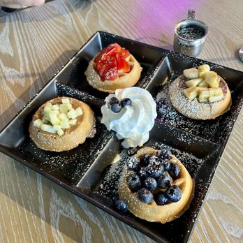 The Hen - Waffle flight - Breakfast & Brunch Near Me - Ann Arbor, Michigan
