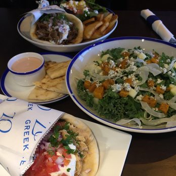 Zo Greek - Pork gyro plate, kale salad, Chicken Gyro - Greek Near Me - Somerville, Massachusetts