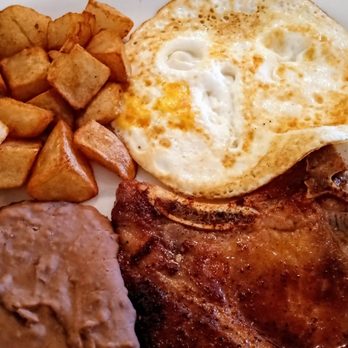 Ayala’s Cafe - Pork chop breakfast - Mexican Near Me - Hempstead, Texas