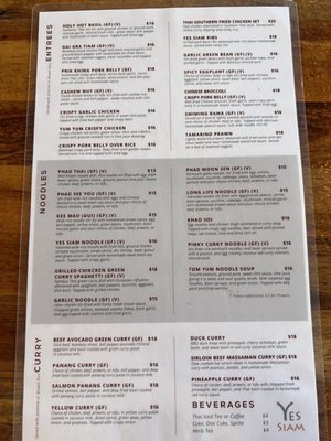 Menu photo 4 Yes Siam Thai Cafe & Bar Seattle, WA