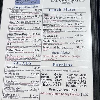 Las Chaparritas - Menu - Mexican Near Me - Tucumcari, New Mexico