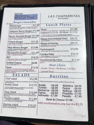 Menu photo 5 Las Chaparritas Tucumcari, NM