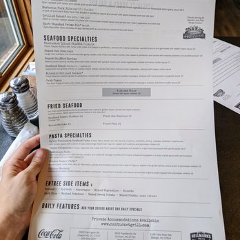 Nantucket Grill - Chapel Hill - Menu, 2 of 2. From the Grill, Seafood Specialties, Fried Seafood, Pasta Specialties, Entree Side Items. - New American Near Me - Chapel Hill, North Carolina