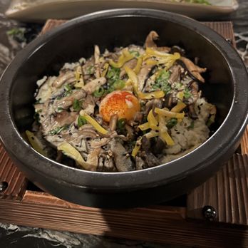 Katami - Mushroom rice hot stone - Sushi Bars Near Me - Houston, Texas Katami - Mushroom rice hot stone - Sushi Bars Near Me - Houston, Texas