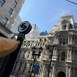 Septa - SEPTA signage by City Hall (On SEPTA's down days, at least this duck can fly)