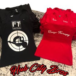 Hub City Bros - Custom screen printing on womens tank tops