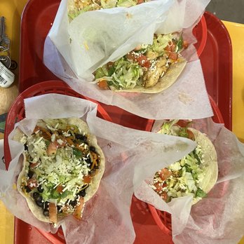 Fuzzy's Taco Shop - Fajita Chicken Tacos  Fried Avocado Taco Beans and Veggie Taco - Mexican Near Me - Gilbert, Arizona