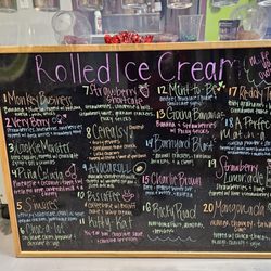 Paleteria y Helados Magic - Rolled ice cream menu