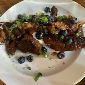 Cloak & Dagger - 'Chicken' skewers - Cocktail Bars Near Me - Cleveland, Ohio Cloak & Dagger - 'Chicken' skewers - Cocktail Bars Near Me - Cleveland, Ohio