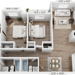 Courts of Bedford - 3 bedroom 2 bath