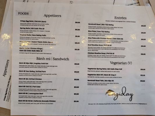 Menu photo 2 Angiday San Francisco, CA Menu photo 2 Angiday San Francisco, CA