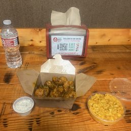 Fried cauliflower vings in gold sauce
