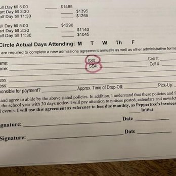 Peppertree Schools - SHADY, RED FLAG: There is no legit reason to give a daycare your and your spouse's SSN. They can use something less sensitive!! - Preschools Near Me - Los Gatos, California