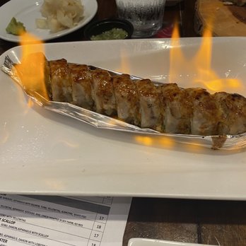 @Sushi - Baked Garlic Albacore Roll - Sushi Bars Near Me - Long Beach, California @Sushi - Baked Garlic Albacore Roll - Sushi Bars Near Me - Long Beach, California