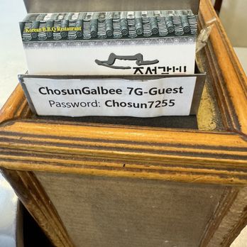 Chosun Galbee - WiFi Password - Korean Near Me - Los Angeles, California