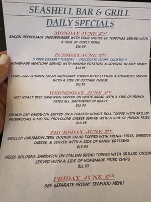 Menu photo 2 Sea Shell Bar Coraopolis, PA