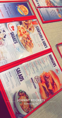 Menu photo 1 Johnny Rockets Gatlinburg, TN