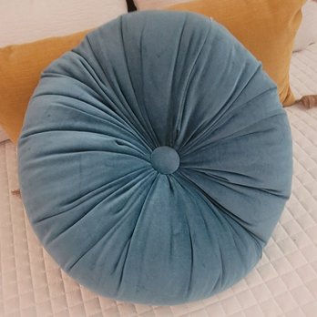 World Market - My new round, blue velvet tufted pillow!  And on sale :). - Furniture Stores Near Me - Folsom, California