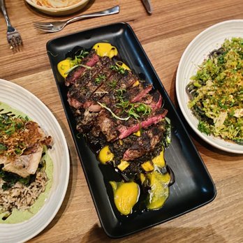 Saffron Mediterranean Kitchen - Cod, Ribeye and Squid Ink Pasta - Mediterranean Near Me - Walla Walla, Washington Saffron Mediterranean Kitchen - Cod, Ribeye and Squid Ink Pasta - Mediterranean Near Me - Walla Walla, Washington