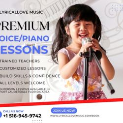 Voice Lessons and Piano Lessons in Fort Lauderdale Florida with LyricalLove Music