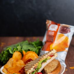 Hammerhand Coffee - Hammerhand Coffee Liberty, MO  Chipotle Turkey Avocado Melt with BBQ Chips