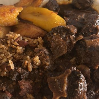 Rockyaad Jamaican Restaurant - Oxtail, rice and peas, sweet plantain. - Caribbean Near Me - Carmichael, California Rockyaad Jamaican Restaurant - Oxtail, rice and peas, sweet plantain. - Caribbean Near Me - Carmichael, California