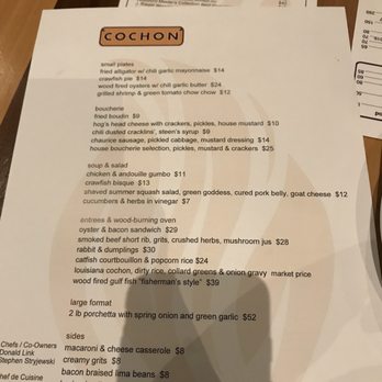 Cochon RESTAURANT - Menu - Cajun/Creole Near Me - New Orleans, Louisiana Cochon RESTAURANT - Menu - Cajun/Creole Near Me - New Orleans, Louisiana