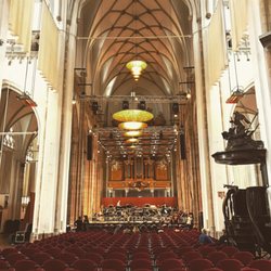 De Eusebiuskerk - Inside the church, set up for the orchestra