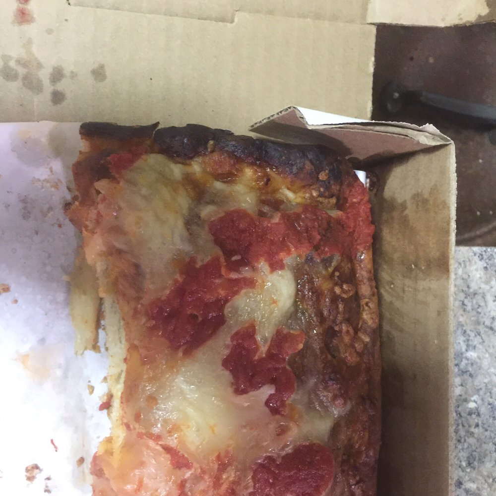 Maria's Pizza - Burnt Sicilian. Sitting on a soggy box. Gag me. - Pizza Near Me - Brooklyn, New York Maria's Pizza - Burnt Sicilian. Sitting on a soggy box. Gag me. - Pizza Near Me - Brooklyn, New York