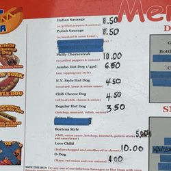 The Hot Corner - Menu