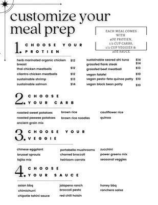Menu photo 5 The Handmade Chef Meal Prep San Diego, CA