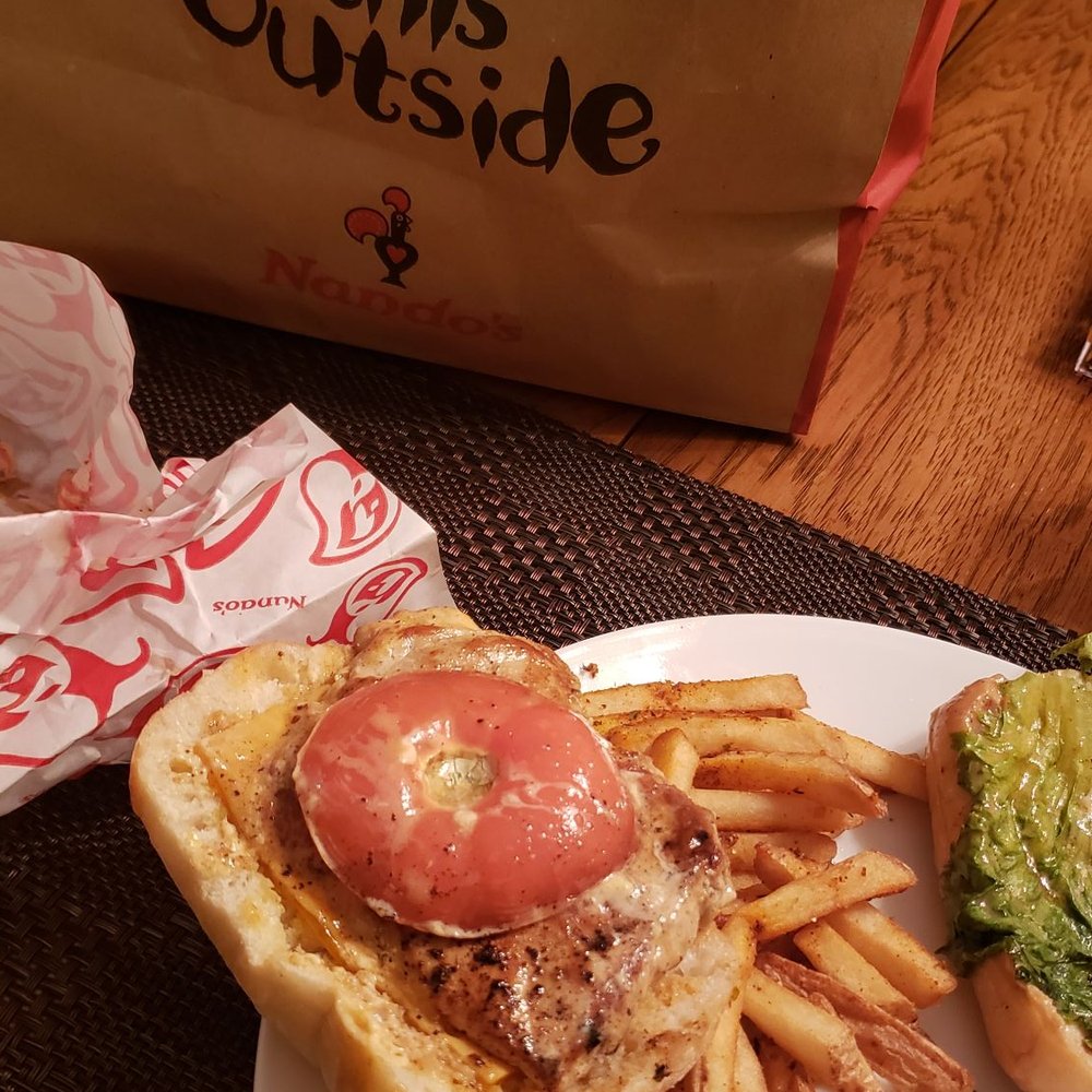 Thanks for the core of the tomato.. who does that? Ordered takeout and I had to cut my own tomatoe from home .. Thanks Nandos Thanks for the core of the tomato.. who does that? Ordered takeout and I had to cut my own tomatoe from home .. Thanks Nandos