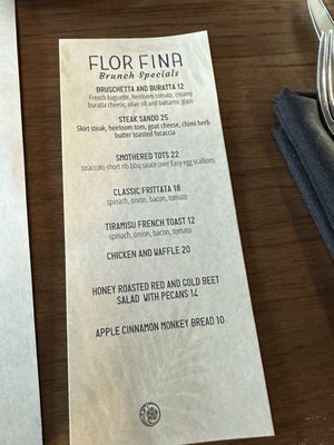 Menu photo 2 Flor Fina Tampa, FL Menu photo 2 Flor Fina Tampa, FL