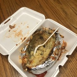 Rib Bones - This potato was in our bag that we did not order and it was eaten by someone else! Yuck!