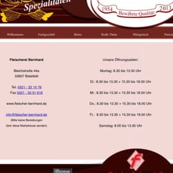 Fleischerei Bernhard - Die Webseite der Fleischerei.