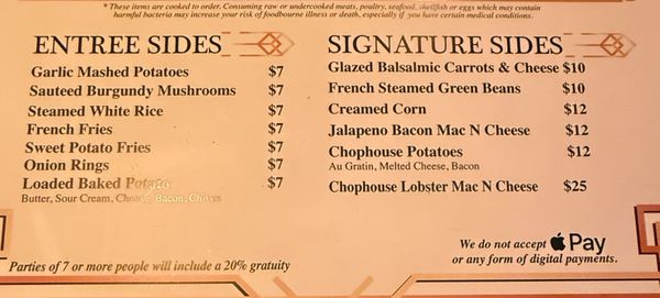 Menu photo 2 Freddy’s Chophouse San Diego, CA Menu photo 2 Freddy’s Chophouse San Diego, CA