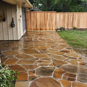 Sharps Landscape & Construction - Flagstone Overlay on Back patio - Landscaping Near Me Sharps Landscape & Construction - Flagstone Overlay on Back patio - Landscaping Near Me