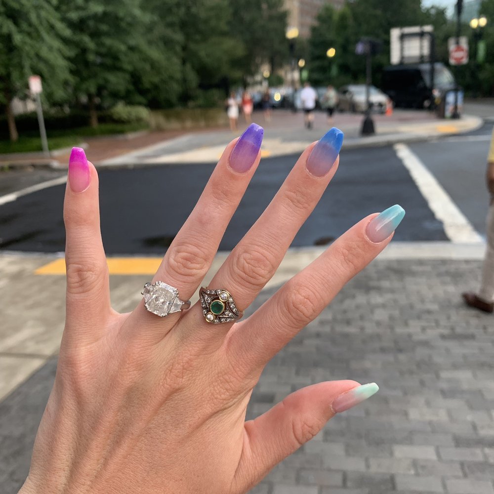 Luxie Nails Spa - Ombré rainbow! - Nail Salons Near Me - Boston, Massachusetts