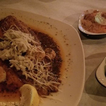 Half Shell Oyster House - Redfish Orleans with sweet potato brulee and broccoli. So good! - Seafood Near Me - Biloxi, Mississippi Half Shell Oyster House - Redfish Orleans with sweet potato brulee and broccoli. So good! - Seafood Near Me - Biloxi, Mississippi