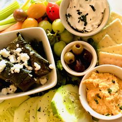 Bayside Cellars - Mediterranean Plate can be made vegan or vegetarian for all to enjoy! $12