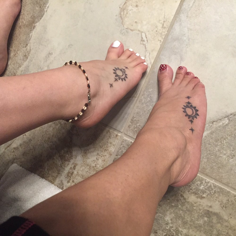 Mother and daughter tattoos (Sun, Moon and stars incorporated) Mother and daughter tattoos (Sun, Moon and stars incorporated)