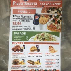 Pizza Sparta - Menu